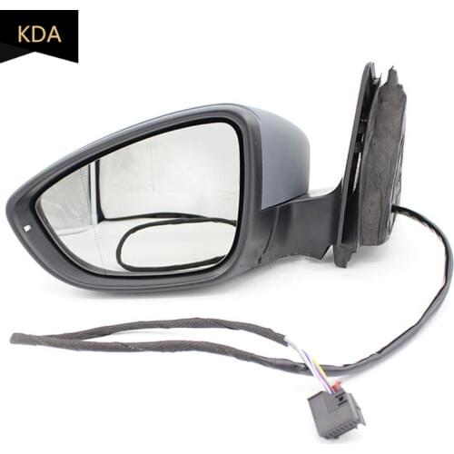 Auto Left Right Power Heated Fold Turn Signal 8pin Side Mirror Assembly for VW JETTA VI 2012-2018 5C7857507 5C7857508