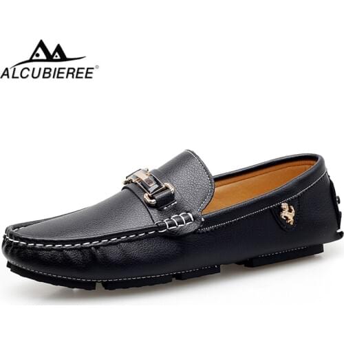 ALCUBIEREE 2019 Autumn Mens Casual Slip-on Loafers Summer Breathable Driving Shoes for Man Moccasins Male Lightweight Boat Shoes