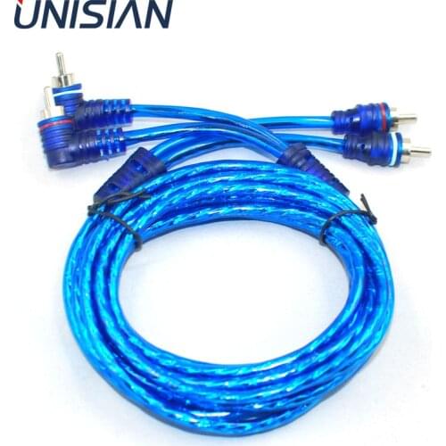 UNISIA 2 RCA Male to Male Audio Cable Gold-Plated RCA Audio Signal Wire For Home Theater DVD TV Car Amplifier