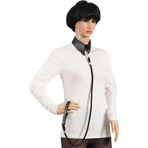 BDSM PU Leather Collar and Lead Chain Bondage Boutique Adult Game Collars Submission Pet Traction Belt Sex Game