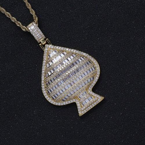 Zircon Heart Shape Bling Bling Brass Pendants Mirco Pave Prong Setting Hip Hop Jewelry For Man and Women CN311