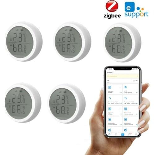 EWelink Zigbee Temperature And Humidity Sensor With LCD Screen Smart Hygrometer Thermometer APP Control Works With Zigbee Hub