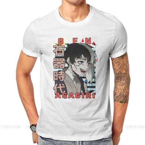 Dr.Stone Manga Anime Gen Asagiri T Shirt Harajuku Gothic High Quality Tshirt Loose O-Neck Men Clothes