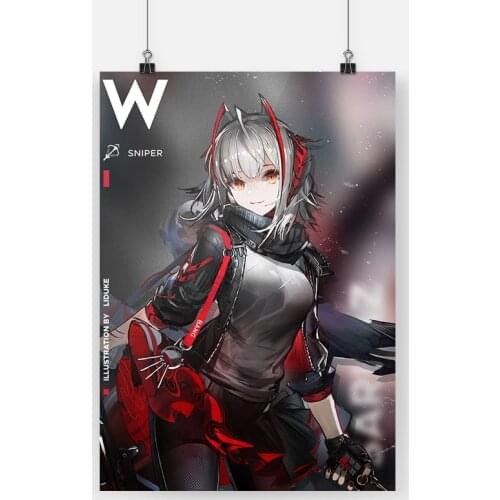 W Arknights Canvas Poster Painting Wall Art Decor Living Room Bedroom Study Home Decoration Prints