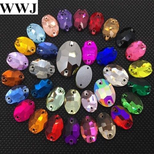 Link1:All Sizes Colors Oval Shape Glass Crystal Sew On Rhinestones 7x10 11x16 13x18 17x24mm Flatback 2holes Sewing Jewelry beads