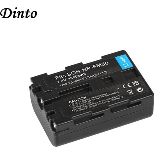 Dinto 1pc NP-FM50 NPFM50 NP FM50 NP-FM55H 1800mAh Li-ion Digital Camera Battery for Sony DSLR A100 DCR-PC101 NPFM55 NP FM55