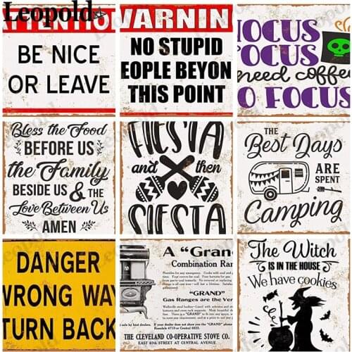 Metal Posters Pay Attention To It Otherwise Leave The Letter Tin Plate Plaque Bar Cafe Wall Decoration Art Decoration 20X30Cm