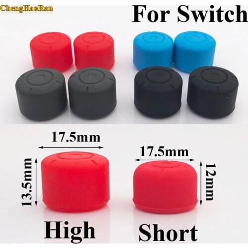 2pcs High & Short Soft Silicone Stick cap Grip Cap Case Cover for Left Right Nintend Switch Joy-Con NS NX Console Controller