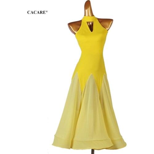 Ballroom Dress Sale Standard Dance Dresses Waltz Dress Elegant Customize D0823 Rhinestones Big Sheere Hem CACARE