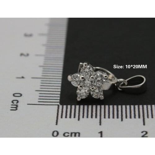 20pcs/lot 925 Sterling Silver Pendant Bails With Rhinestone 10* 20mm DH-BFS022