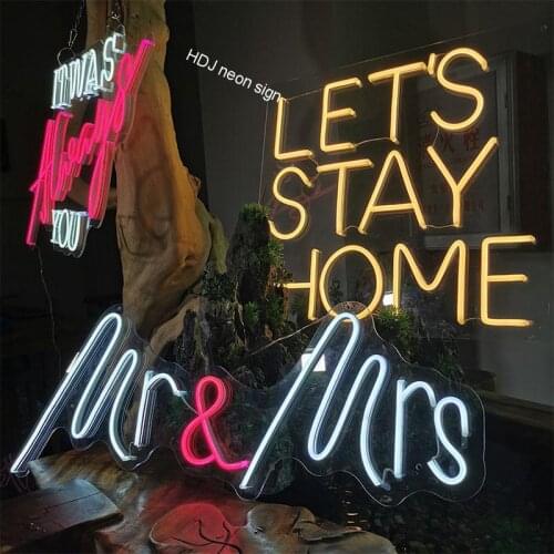 Led Neon Sign Custom Pink Light 12V Home Room Party Bar Wedding Decoration
