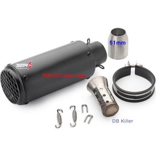 51/60mm Universal Motorcycle Exhaust Muffler for GP project Fit Most Motorbike for YAMAHA R25 R30 with DB killer