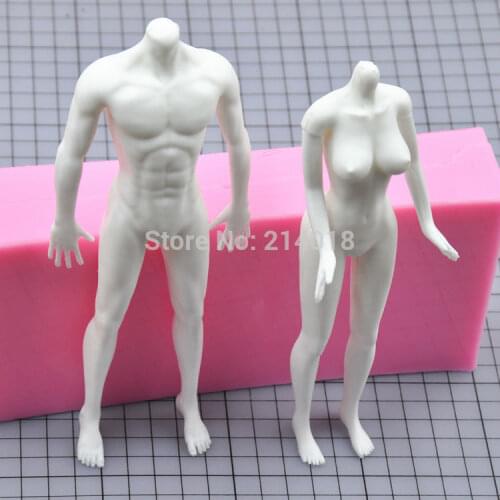 Female full-body mold DIY turning model body chest doll body mold food grade silicone mold male