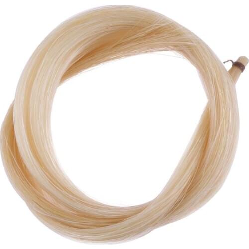 1 Hank Universal Yellow White Stallion Horse Hair for Violin Bow Stringed Musical Instruments Violin Parts Accessories