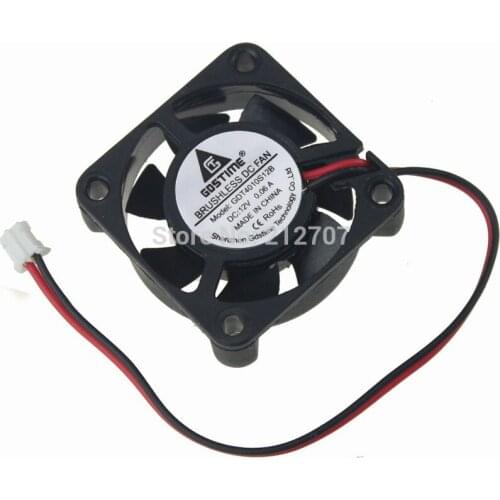 10PCS Gdstime 12V 2Pin 40mm 4cm 40x40x10mm Mini DC Brushless Cooler Fan Cooling For PC Computer