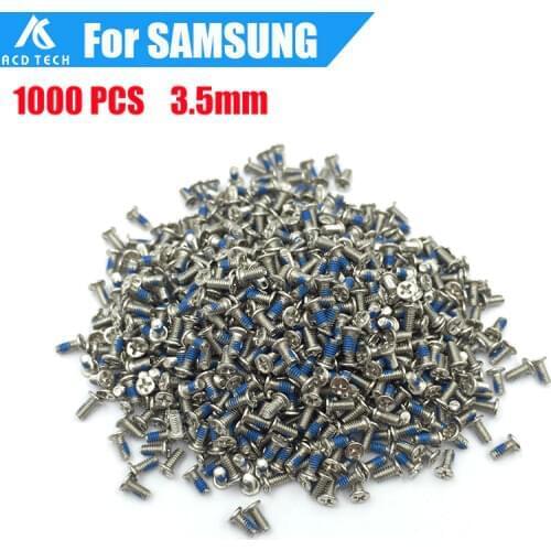 1000Pcs/Lot Original New 3.5mm Screws for Samsung Galaxy S3 S4 S5 Note 1 Note 2 Note 3 note 4 Screws