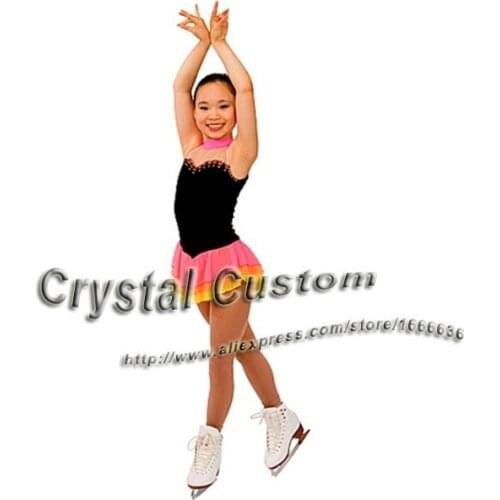 2016 Hot Sales Figure Ice Skating Dresses For Girls With Spandex New Brand Figure Skating Competition Dress DR2539
