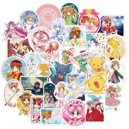 50pcs Card Captor Sakura Anime Sticker for Wall Laptop