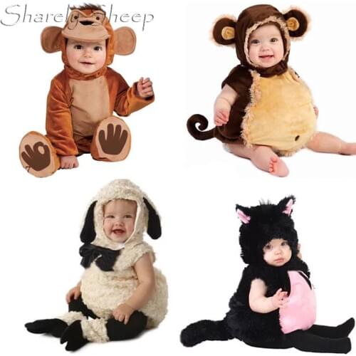 6-12M Infant Baby Boy Girl Photography Props Clothes Cosplay Party Cartoon Hat+Rompers Set Costume for bebe Photo Shoot Outfits