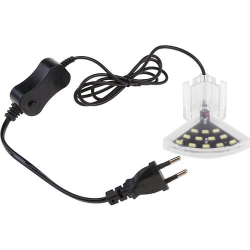 White Light EU 100-240V LED Clip-on Fish Tank Aquarium Lighting Bulb Water Aquatic Plant Growth Lamp GXMA