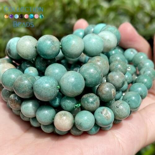 6 8 10mm Natural Stone Beads Green Turquoises Agates Loose Round Beads For Jewelry Making DIY Bracelets Accessories 15"