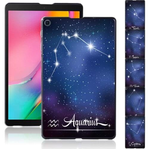 Case for Samsung Galaxy Tab A 10.1 2019 T510/T515 Constellation Pattern Durable Tablet Hard Back Shell Cover + Free Stylus