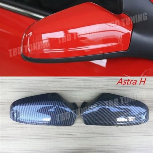 Carbon Fiber Look Mirror Cover For Opel Vauxhall Holden Astra H 2004 2005 2006 2007 2008 2009 Rear Side View Mirror Cover