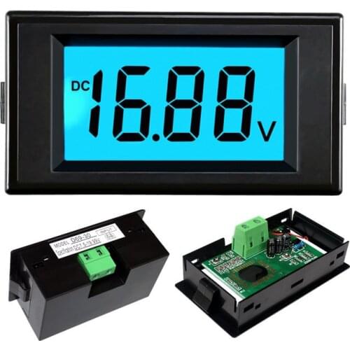 D69-30 DC voltmeter digital display 12V24V48V72V electric vehicle battery test LCD digital meter voltage test instrument