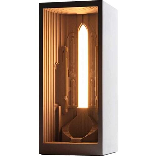 Designer Industrial Concrete Cement Building Table Lamp Art Decor Loft Led Desk Lights Bedroom Bedside Salon Sofa Bar Study Cafe