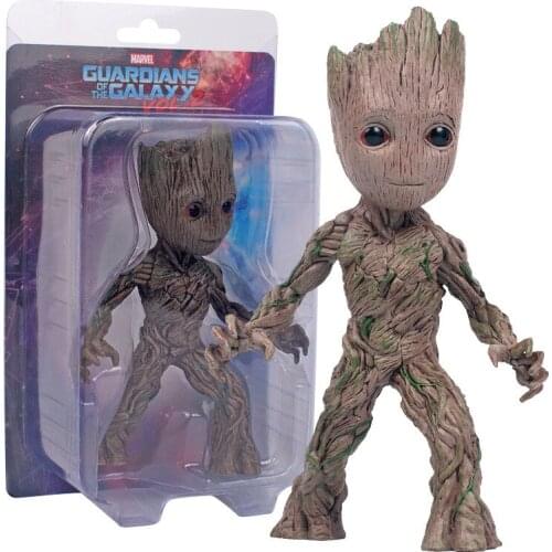 15cm Marvel Tree Figure Groot Plastic Figure Groot Figurine PVC Ornaments Guardians of The Galaxy 2 Model Peripheral Card toys