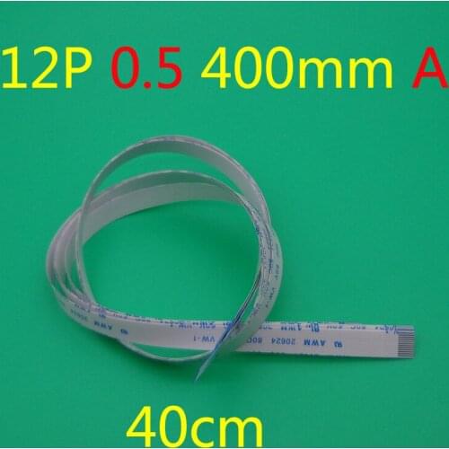 2pcs New FFC FPC flat flexible cable 0.5mm pitch 12 pin 12PIN Forward Length 400mm Width 6.5mm Ribbon Flex Cable