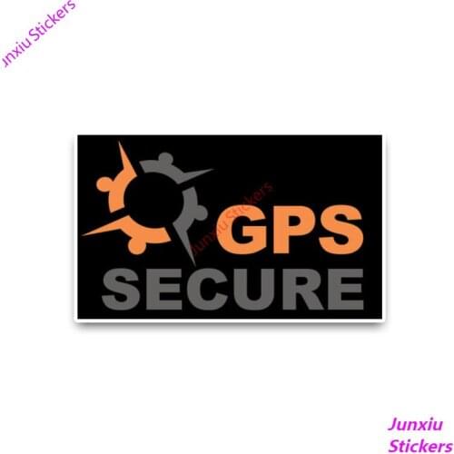 Interesting Car Sticker GPS Secure Black and Orange Accessories Car Styling Decal Vinyl Car Window Cover Scratches PVC 11cm*6cm