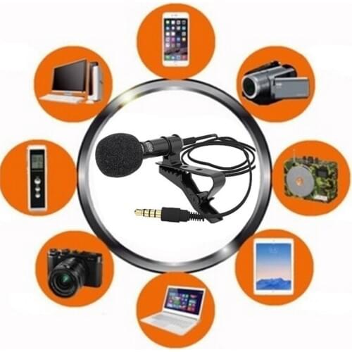 Mini 1Pcs 3.5mm Jack Microphone Lavalier Tie Clip Microphones Microfono Mic For Speaking Speech Lectures 28mm Long Cable