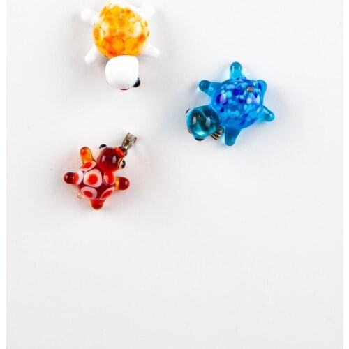 Murano Glass Turtle Pendant Mini