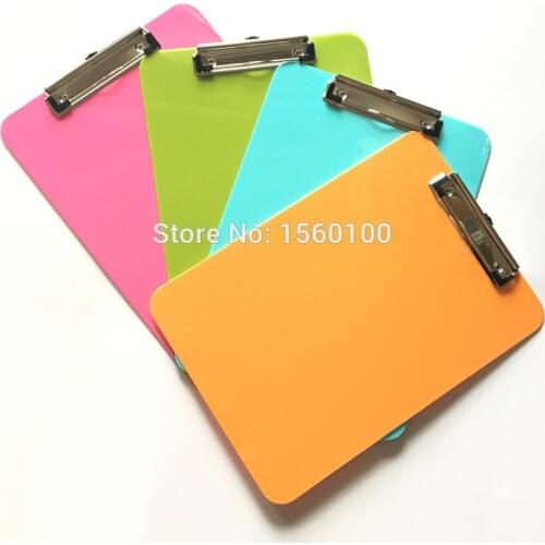 Multicolor A4 plastic clipboard portable file clipboard with hook Cute writing pad for gift office supplies/ stationery