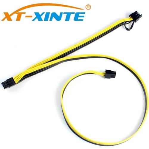 Modular PSU PCIe for Molex 6pin to 8(6+2)pin+6pin PowerCable PCI Express Internal Splitter Ribbon Adapter Cable 18AWG for Mining