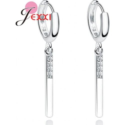 Sterling Silver 925 Fashion Ear Jewelry Novel Design Simple Style Dangle Earrings For Women Wedding Engagement Jewelry Gift