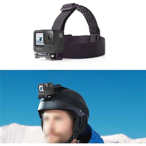 Non-slip Elastic Head Strap for GoPro Hero 9 Action Camera Accessories Adjustable Headband Mount Bracket Stand for GoPro Hero 9