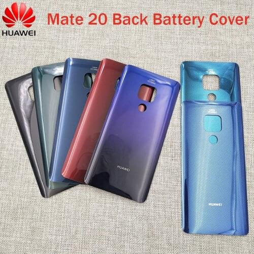 Original Huawei Mate 20 Glass Housing Cover Replacement Back Rear Door Battery Case Housing Cover For Mate20 Repair Part & Logo
