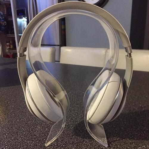 Headphone Display Stand Rack Specialty Stores U Shape Acrylic Headsets Display Classic Earphone Sticky Display Stand Holder