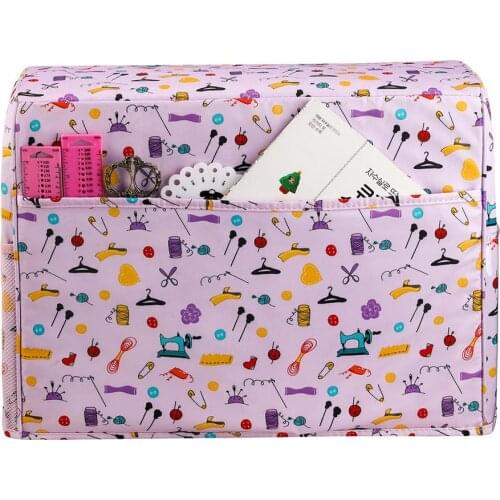 Dust Cover For Sewing Machine Waterproof Durable Cloth Protective Cover With Pockets Sewing Accessories Storage Bag Sewing Acc