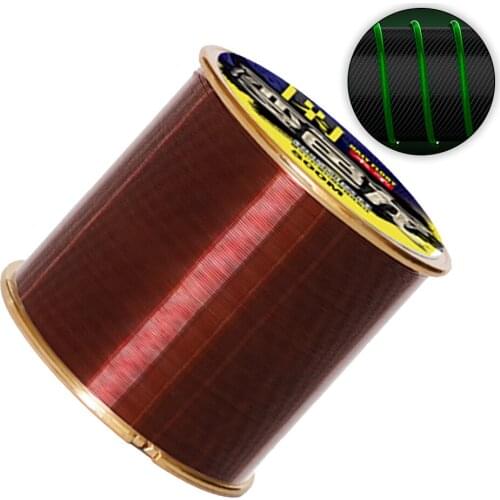 KoKossi 500M Thread Fishing Line Nylon Super Strong Japan Discoloration Line Camouflage Monofilament Line Durable Fishing Line