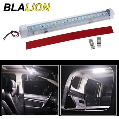 48/72LED Strip Light Luggage Compartment Trunk Lights For Car Trunk Cargo Area Car Reading Light On/Off Switch 12V Interior Lamp
