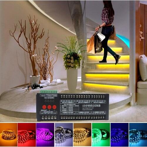 2in1 LED Motion Sensor streamline steps Stair Dimming Wireless Motion Flexible Addressable LED Strip Light Step Stair case Lamp