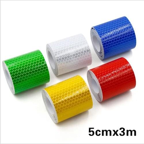 Safety Mark Reflective Tape Stickers Car-styling Self Adhesive Warning Tape Automobiles Film 5cm*3m bike accessories