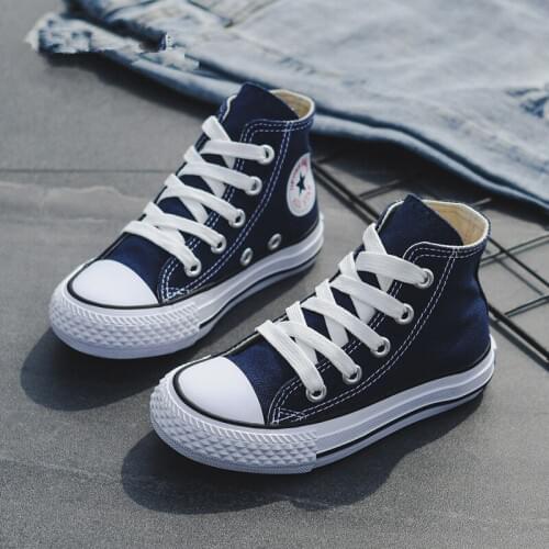 Unisex Kids Shoes For Girl Baby Sneakers High-top Canvas Toddler Boy Shoes Children Classical Girls Canvas Shoes