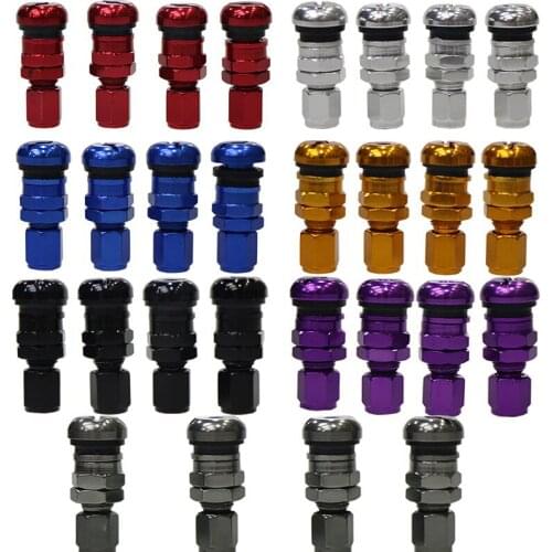 Universal Car Motorcycle Tubeless Wheel Tyre Valve Stems Caps 4pcs/set Tire Air Valve Stem Aluminum Metal Dust Caps Black Red