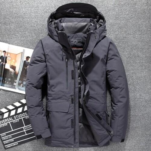 High quality Winter Jacket Mens Quality Thermal Thick Coat Snow Black Parka Male Warm Outwear White Duck Down Jacket Men 3069