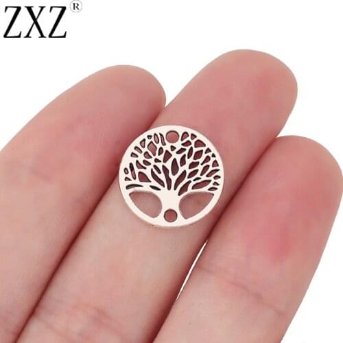 ZXZ 20pcs Tibetan Silver Life Tree Connector Charms for Bracelet Jewelry Making Accessories