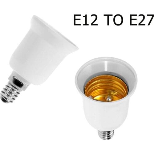 1pcs E12 To E27 Base LED Light Adapter Converter Led Lamp Bulb Base Conversion Holder Socket Adapter Fireproof Light Accessories